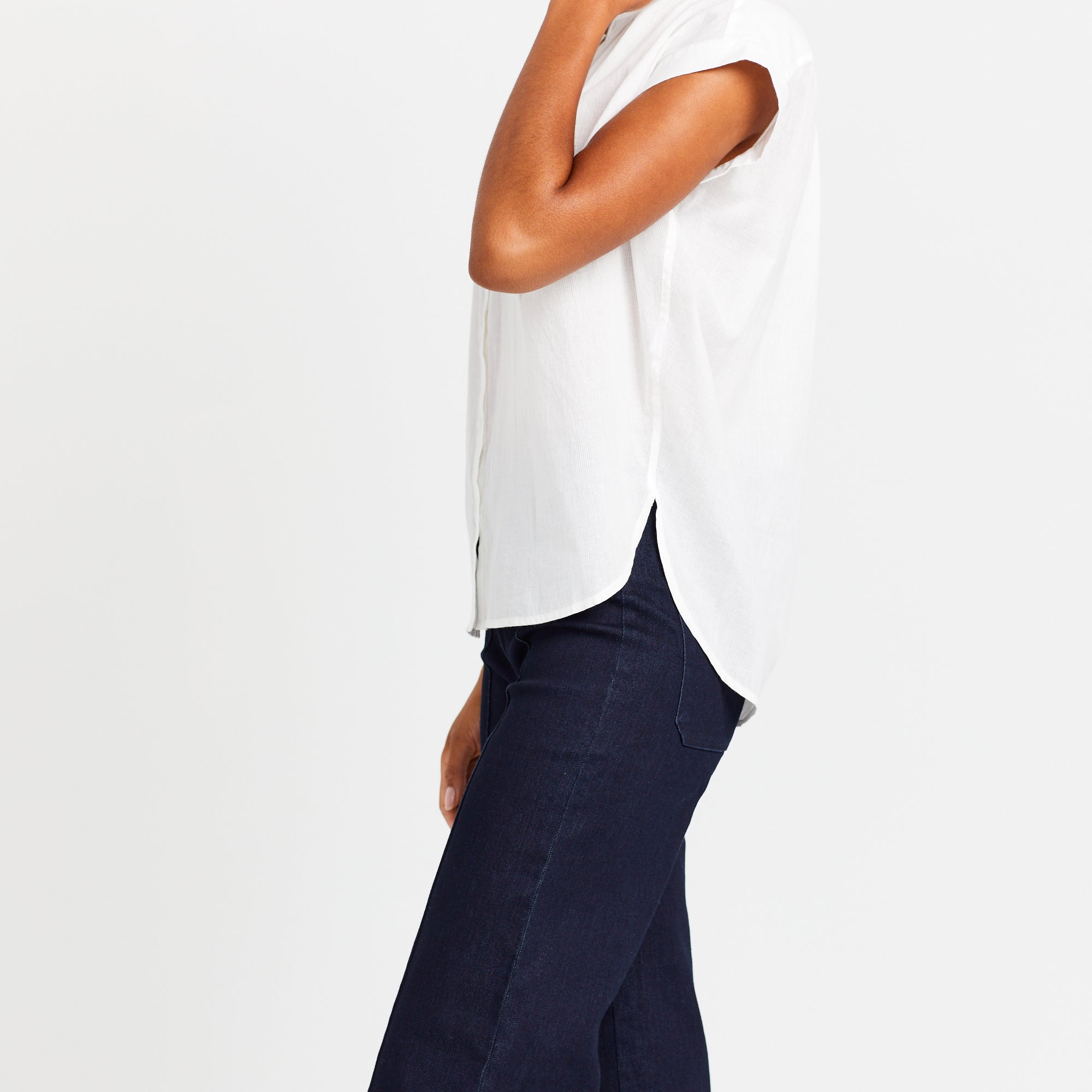 The Frill Top in White - Sale